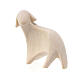 Mouton debout tête gauche stylisé bois naturel Ambiente Design 9,5 cm s3