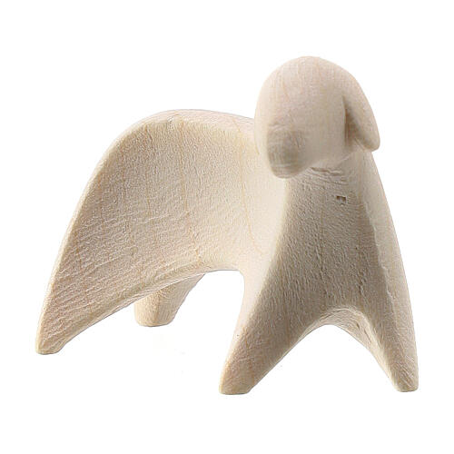 Mouton debout tête droite stylisé bois naturel Ambiente Design 9,5 cm 2