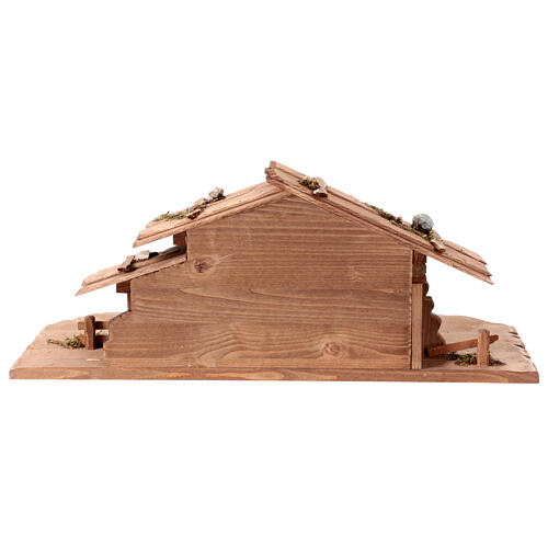 Cabane Sainte Nuit avec set 27 pcs bois peint crèche Kostner 9,5 cm 9