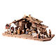 Cabane Sainte Nuit avec set 27 pcs bois peint crèche Kostner 9,5 cm s4