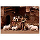 Capanna Notte Sacra con set 27 pz legno dipinto presepe Kostner 9,5 cm s7