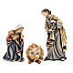 Complete Holy Night nativity set 12 cm, nativity Kostner, in painted wood 27 pcs s4