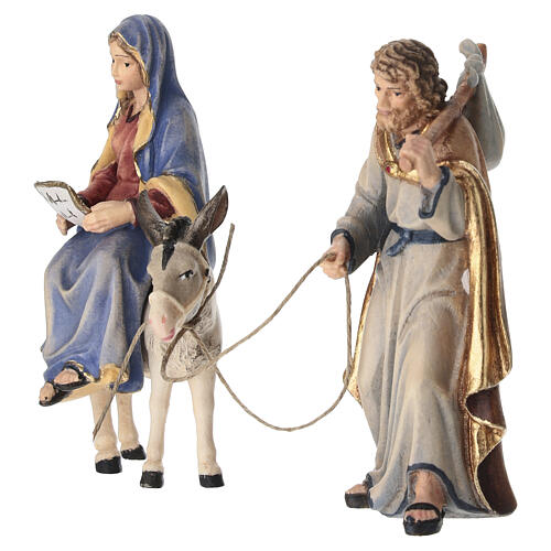 Ricerca dell'alloggio legno dipinto presepe Kostner 9,5 cm 4