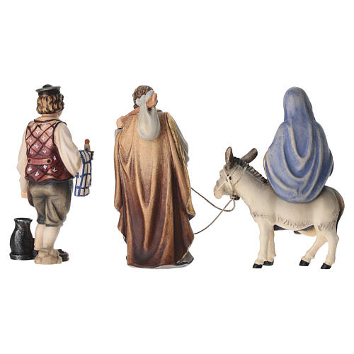 Ricerca dell'alloggio legno dipinto presepe Kostner 9,5 cm 7