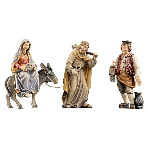 Search for accommodation in painted wood, Kostner Nativity 9.5 cm 1