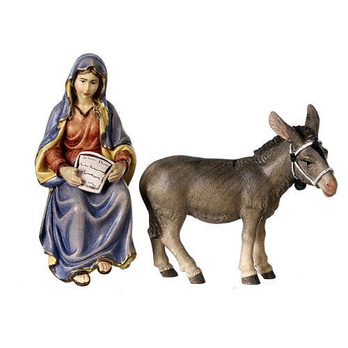 Search for accommodation in painted wood, 12 cm Kostner Nativity 3