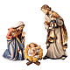 Holy Family statue in painted wood 9.5 cm Kostner nativity s1