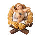Holy Family statue in painted wood 9.5 cm Kostner nativity s2