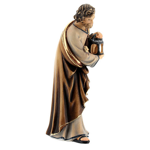 Sacra Famiglia legno dipinto presepe Kostner 12 cm 10