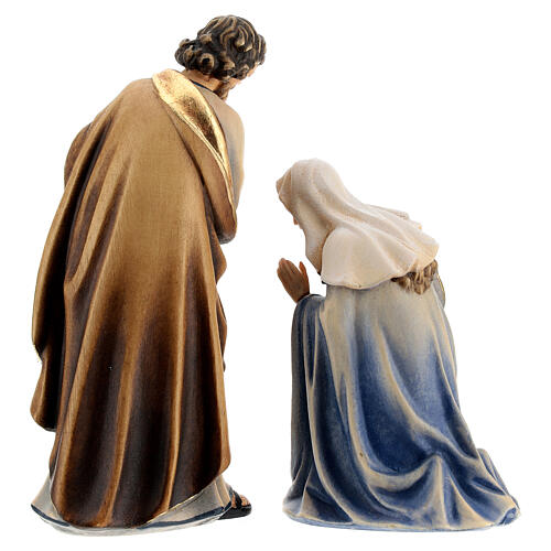 Sacra Famiglia legno dipinto presepe Kostner 12 cm 11