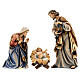 Holy Family statue in painted wood 12 cm Kostner nativity s1