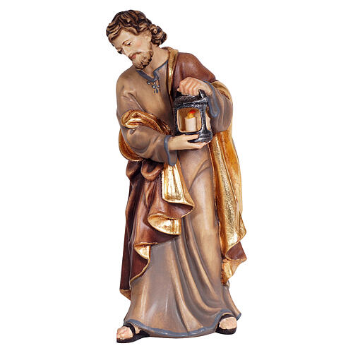 Sagrada Familia cuna sencilla madera pintada belén Kostner 9,5 cm 4