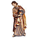 Holy Family figurine with simple manger painted wood 9.5 cm Kostner nativity s4