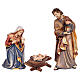 Sacra Famiglia culla semplice legno dipinto presepe Kostner 12 cm s1