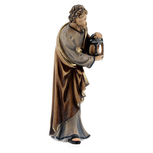 Saint Joseph bois peint crèche Kostner 9,5 cm 3