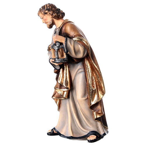 Saint Joseph bois peint crèche Kostner 12 cm 2