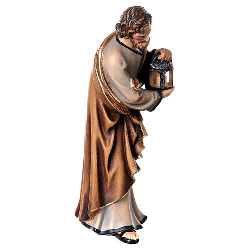 Saint Joseph figurine 12 cm, nativity Kostner, in painted wood 3