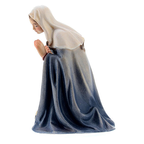 Kniende Gottesmutter für Krippe Kostner Grödnertal Holz 9.5cm 3