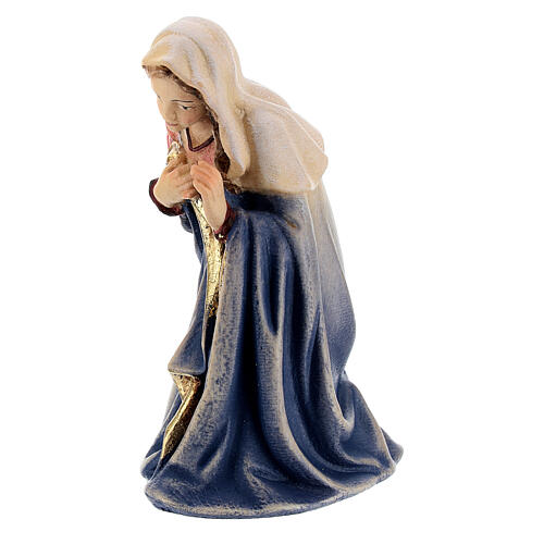 Virgin Mary in painted wood for Kostner Nativity Scene 12 cm 2