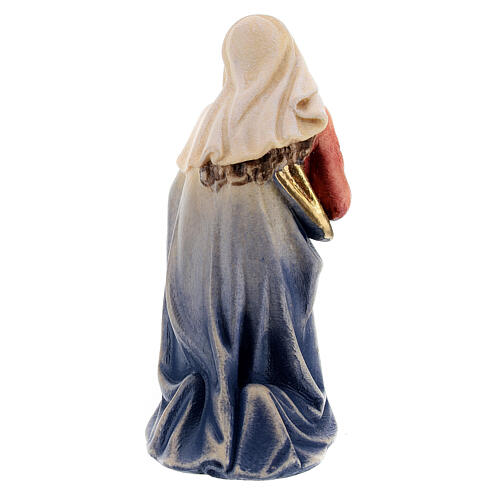 Mary figurine 12 cm, nativity Kostner, in painted wood 4