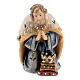 Re inginocchiato legno dipinto presepe Kostner 9,5 cm s1