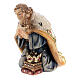 Re inginocchiato legno dipinto presepe Kostner 9,5 cm s2