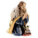 Magi king kneeling 12 cm, nativity Kostner, in painted wood s2