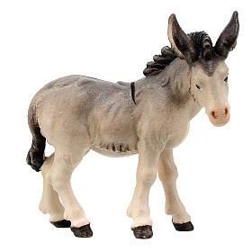 Donkey in painted wood for Kostner Nativity Scene 9.5 cm