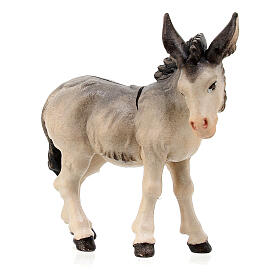 Donkey in painted wood for Kostner Nativity Scene 9.5 cm