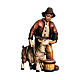 Ragazzo con capra legno dipinto presepe Kostner 9,5 cm s1