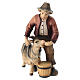 Boy with goat 9.5 cm, nativity Kostner, in painted wood s1