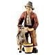 Young shepherd with goat 12 cm, nativity Kostner, in painted wood s2