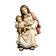 Donna seduta con bambino legno dipinto presepe Kostner 9,5 cm s1