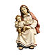 Donna seduta con bambino legno dipinto presepe Kostner 12 cm s1