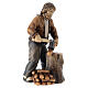 Boscaiolo legno dipinto presepe Kostner 12 cm s3