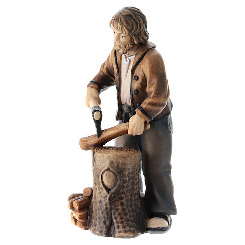 Lumberman 12 cm, nativity Kostner, in painted wood 2