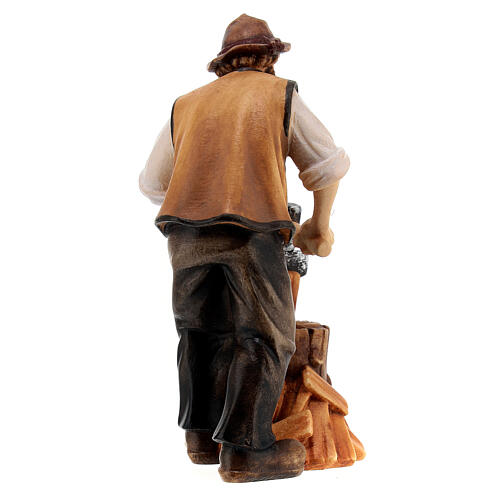 Shingle maker in painted wood for Kostner Nativity Scene 9.5 cm 5