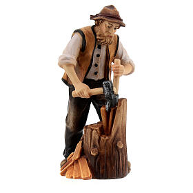 Spacca scandole legno dipinto presepe Kostner 9,5 cm
