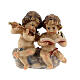Coppia angioletti legno dipinto presepe Kostner 9,5 cm s1