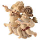 Two angels 12 cm, nativity Kostner, in painted wood s2