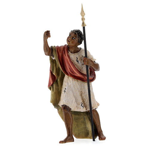 Camel rider in painted wood for Kostner Nativity Scene 12 cm 1