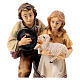 Coppia bambini legno dipinto presepe Kostner 12 cm s2