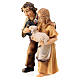 Coppia bambini legno dipinto presepe Kostner 12 cm s3