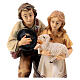 Boy and Girl 12 cm, nativity Kostner, in painted wood s2