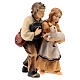 Boy and Girl 12 cm, nativity Kostner, in painted wood s4