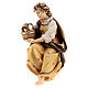 Shepherdess for fountain scene 12 cm, nativity Kostner, in painted wood s1