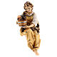 Shepherdess for fountain scene 12 cm, nativity Kostner, in painted wood s2