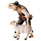 Pastore con pecora legno dipinto presepe Kostner 9,5 cm s2