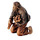Kostner Nativity Scene 12 cm, man at campfire in painted wood s2
