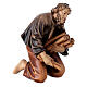 Kostner Nativity Scene 12 cm, man at campfire in painted wood s3